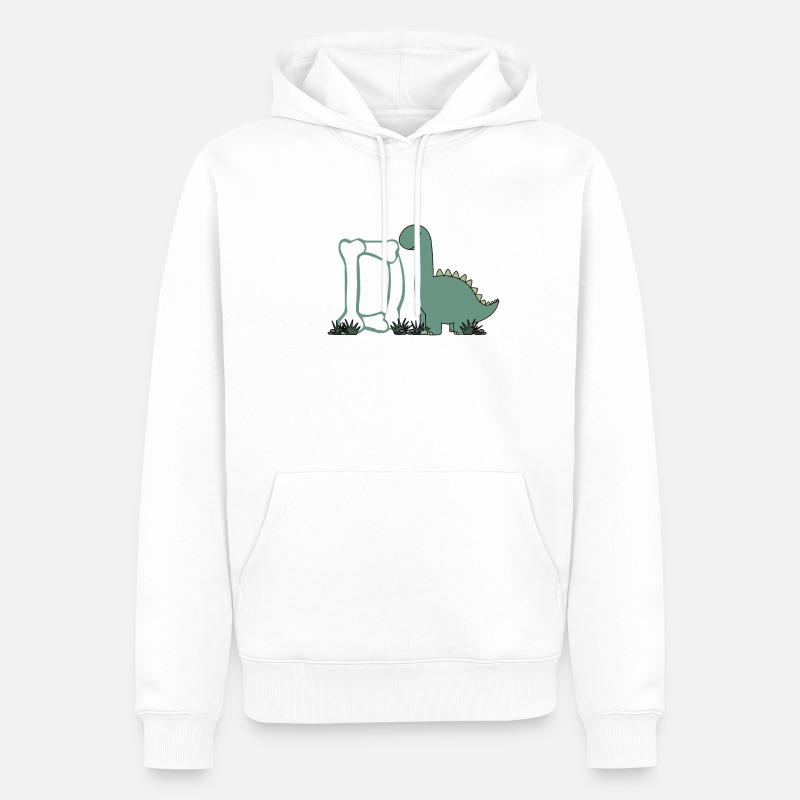 Buchstabe D - Männer Premium Bio Hoodie - Weiß