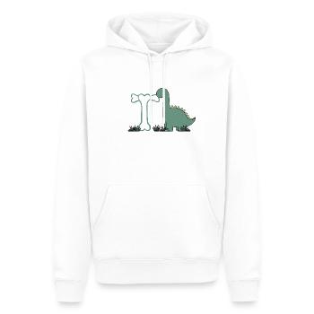 Buchstabe T - Männer Premium Bio Hoodie - Weiß - Vorne - Nico (187cm)
