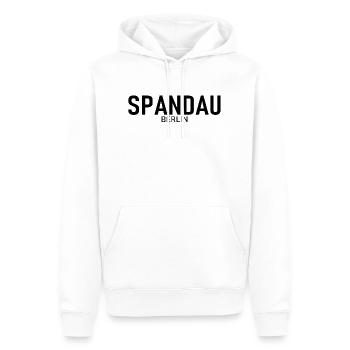 Spandau - Berlin - Deutschland - Männer Premium Bio Hoodie - Weiß - Vorne - Nico (187cm)