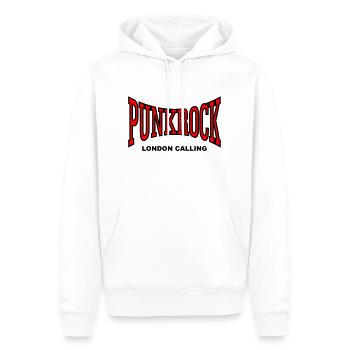 Punkrock London Calling - Männer Premium Bio Hoodie - Weiß - Vorne - Nico (187cm)