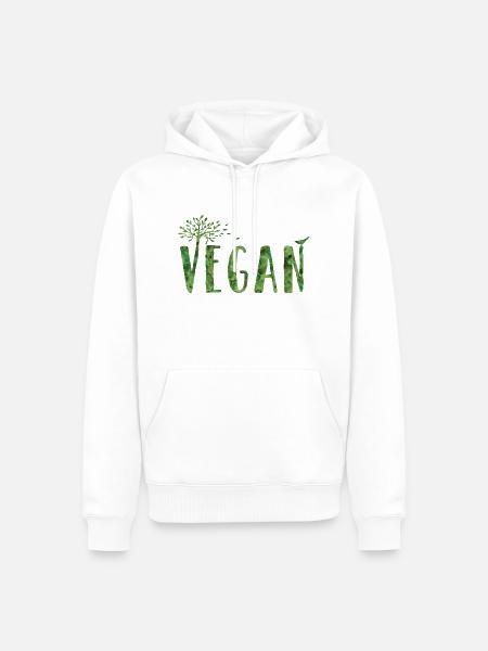 Vegan Veganer - Männer Premium Bio Hoodie - Weiß