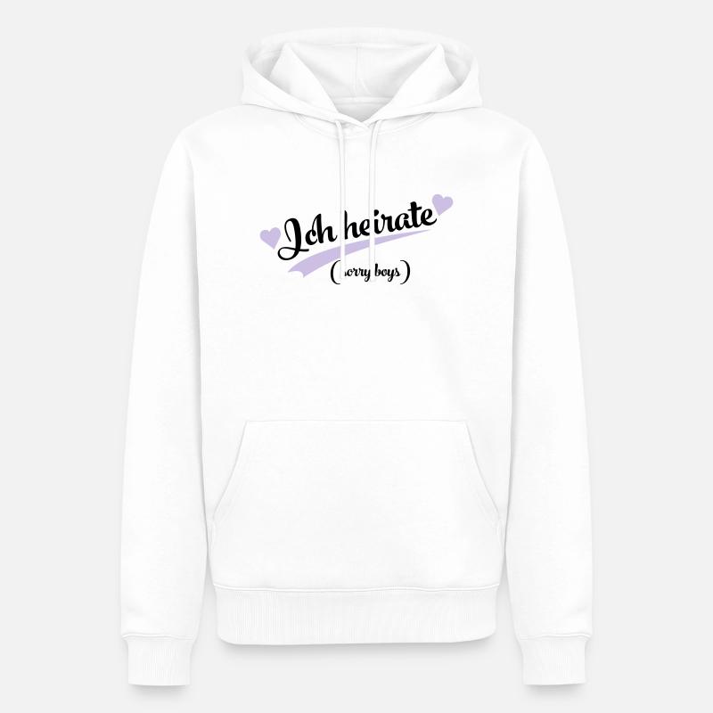 lustiger spruch - Männer Premium Bio Hoodie - Weiß