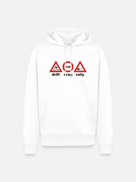 drift drag rally - Männer Premium Bio Hoodie - Weiß