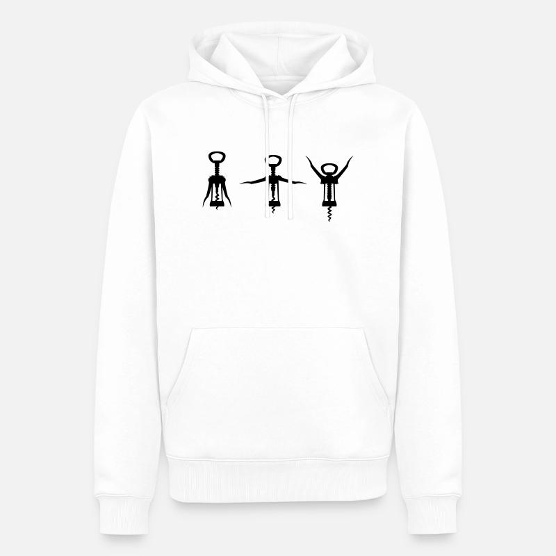Ich bin Bodybuilder (Ohne Text) - Männer Premium Bio Hoodie - Weiß