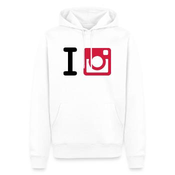 I Instagram + Yours (I Heart NewYork Style) - Men’s Premium Organic Hoodie - white - Front - Nico (187cm)