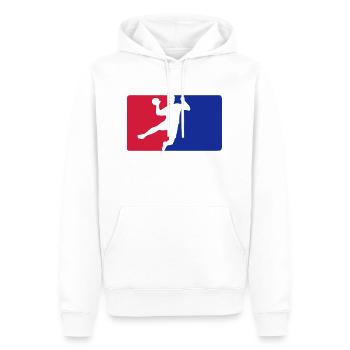 Handball - Sweat à capuche Premium bio Homme - blanc - Devant - Nico (187cm)