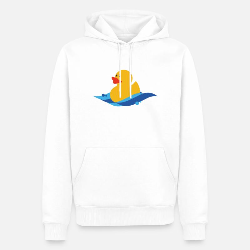 quietsche entchen - Männer Premium Bio Hoodie - Weiß