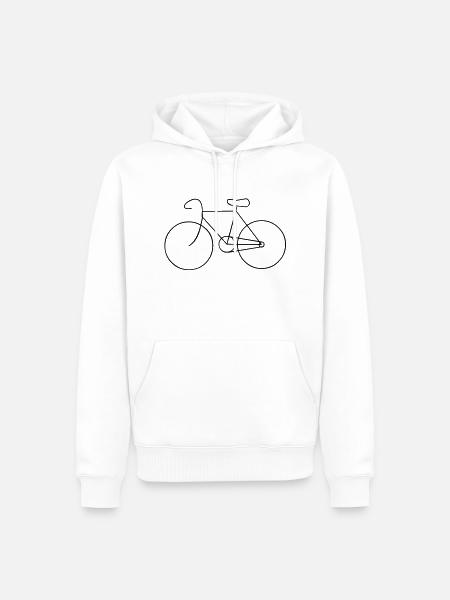 bike cycle cycling logo sport bicycle - Männer Premium Bio Hoodie - Weiß