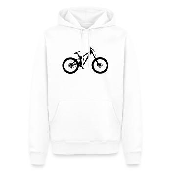 downhill - Sweat à capuche Premium bio Homme - blanc - Devant - Nico (187cm)