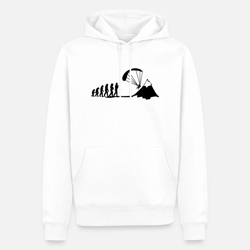 paragliding evolution - Männer Premium Bio Hoodie - Weiß
