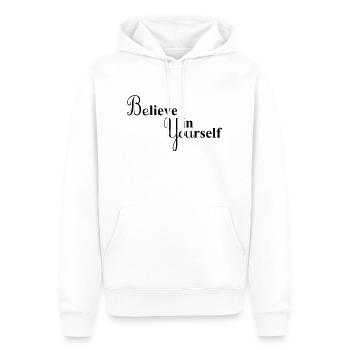 Believe in Yourself - Männer Premium Bio Hoodie - Weiß - Vorne - Nico (187cm)