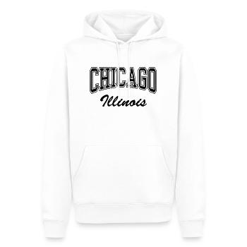 chicago_illinois - Männer Premium Bio Hoodie - Weiß - Vorne - Nico (187cm)