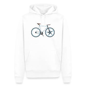 Fahrradsport - Männer Premium Bio Hoodie - Weiß - Vorne - Nico (187cm)