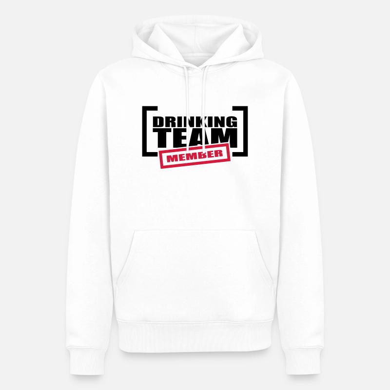 Drinking Team Member - Männer Premium Bio Hoodie - Weiß