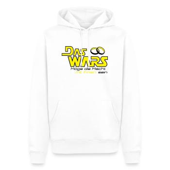 das wars mit ihnen - Sweat à capuche Premium bio Homme - blanc - Devant - Nico (187cm)