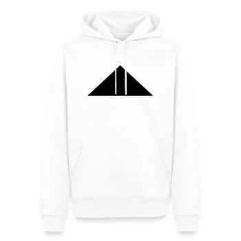 Dreieck - Männer Premium Bio Hoodie - Weiß - Vorne - Nico (187cm)