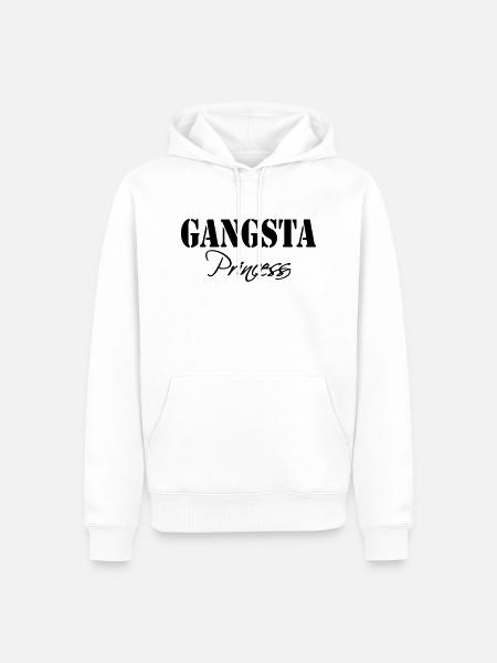 Gangsta Princess - Männer Premium Bio Hoodie - Weiß