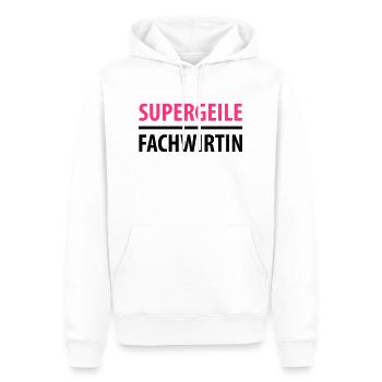 Supergeile Fachwirtin - Männer Premium Bio Hoodie - Weiß - Vorne - Nico (187cm)
