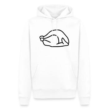 Dindon - Sweat à capuche Premium bio Homme - blanc - Devant - Nico (187cm)