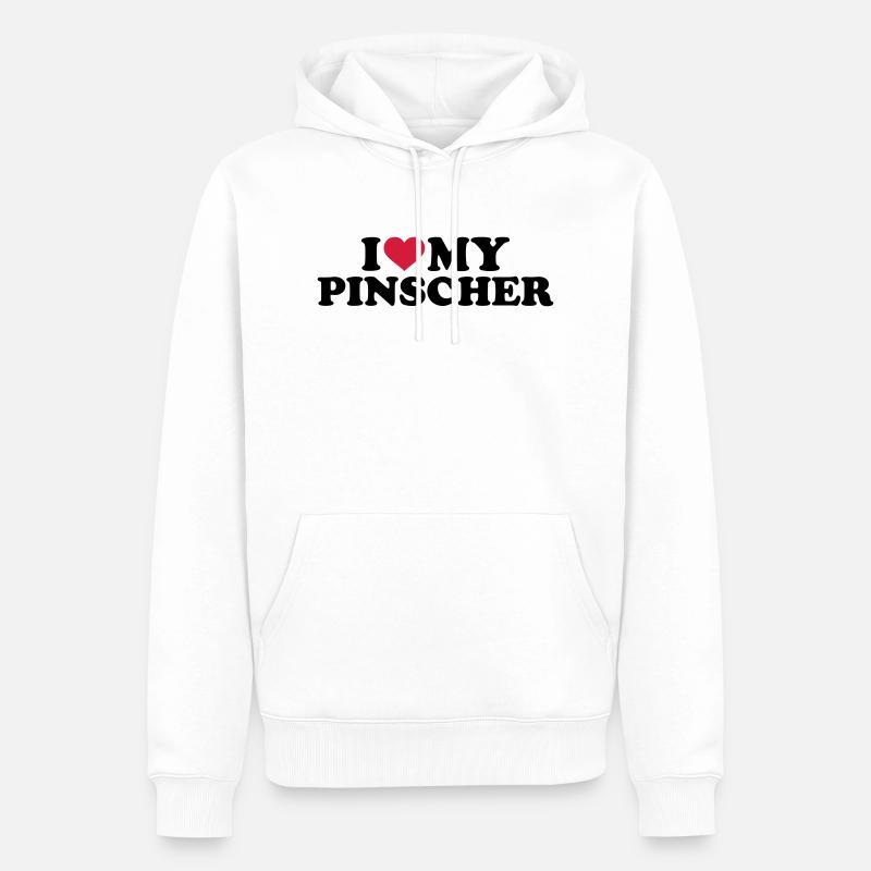 Pinscher - Männer Premium Bio Hoodie - Weiß