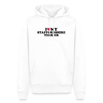 Staffordshire Terrier - Männer Premium Bio Hoodie - Weiß - Vorne - Nico (187cm)