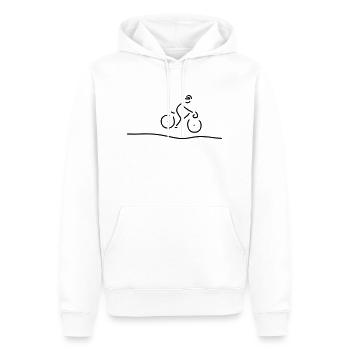 fahrrad tour - Männer Premium Bio Hoodie - Weiß - Vorne - Nico (187cm)