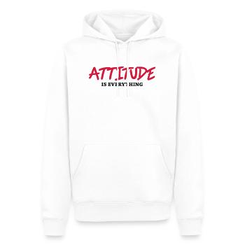 Attitude is everything - Männer Premium Bio Hoodie - Weiß - Vorne - Nico (187cm)