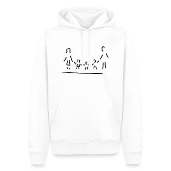 familie mutter vater drei kinder - Männer Premium Bio Hoodie - Weiß - Vorne - Nico (187cm)
