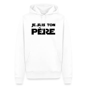 Je suis ton Père / Papa / Pere / Geek / Humour - Männer Premium Bio Hoodie - Weiß - Vorne - Nico (187cm)