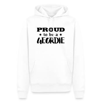 geordie proud to be - Men’s Premium Organic Hoodie - white - Front - Nico (187cm)