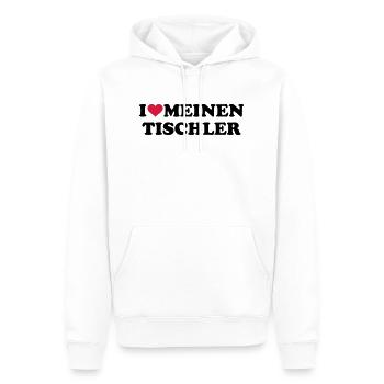 Tischler - Männer Premium Bio Hoodie - Weiß - Vorne - Nico (187cm)