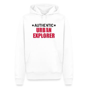 Urbex / Urban Exploration Explorer Cataphile - Männer Premium Bio Hoodie - Weiß - Vorne - Nico (187cm)