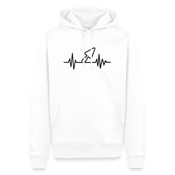 Maçon - Sweat à capuche Premium bio Homme - blanc - Devant - Nico (187cm)