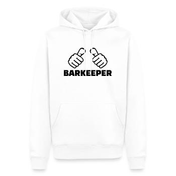 Barkeeper - Männer Premium Bio Hoodie - Weiß - Vorne - Nico (187cm)
