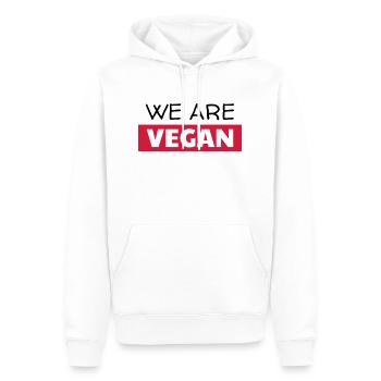 végétarien / végétarienne / végétarisme / vegan - Sweat à capuche Premium bio Homme - blanc - Devant - Nico (187cm)