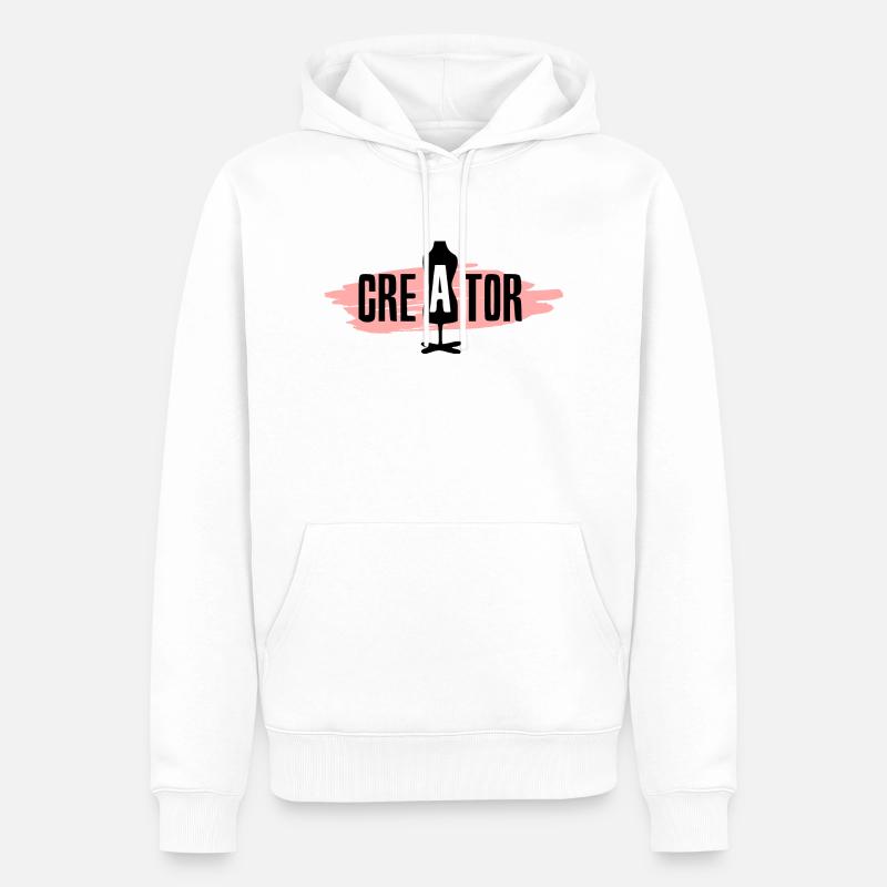 Schöpfer, Gestalter, Modeschöpfer, Modedesigner - Männer Premium Bio Hoodie - Weiß