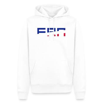 FRA flag France France colors blue white red - Men’s Premium Organic Hoodie - white - Front - Nico (187cm)