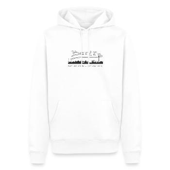Berlin - Männer Premium Bio Hoodie - Weiß - Vorne - Nico (187cm)