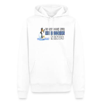 eisbaden pinguin motivation winterbader minus kalt - Männer Premium Bio Hoodie - Weiß - Vorne - Nico (187cm)