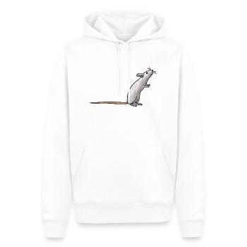 Lustige Ratte - Männer Premium Bio Hoodie - Weiß - Vorne - Nico (187cm)