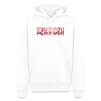 Pension - Männer Premium Bio Hoodie - Weiß - Vorne - Nico (187cm)