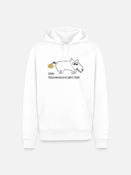 Mein Schweinehund gibt Gas! - Männer Premium Bio Hoodie - Weiß