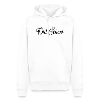Vieille école - Sweat à capuche Premium bio Homme - blanc - Devant - Nico (187cm)