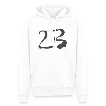 23 /Number / VECTOR - Men’s Premium Organic Hoodie - white - Front - Nico (187cm)