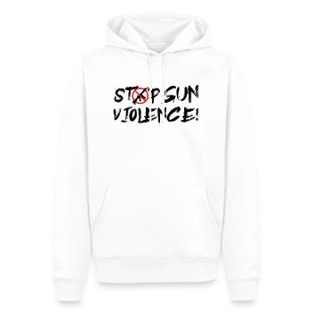 Stop Gun Violence - Männer Premium Bio Hoodie - Weiß - Vorne - Nico (187cm)