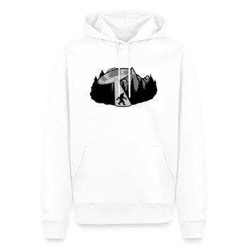 Bigfoot Entführung UFO Mystery - Männer Premium Bio Hoodie - Weiß - Vorne - Nico (187cm)