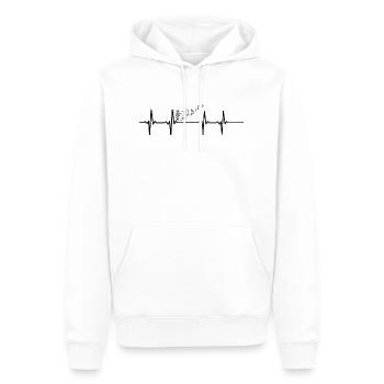 Musik. Liebe zur Musik - Männer Premium Bio Hoodie - Weiß - Vorne - Nico (187cm)