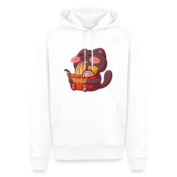 Kawaii Cat mange ramen Neko Japan Fan Anime Otaku - Sweat à capuche Premium bio Homme - blanc - Devant - Nico (187cm)