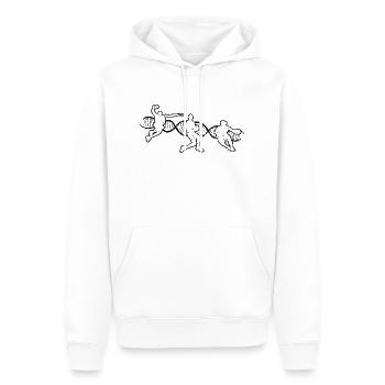 Club de basket-ball Amateurs de basket-ball Joueurs de basket-ball - Sweat à capuche Premium bio Homme - blanc - Devant - Nico (187cm)