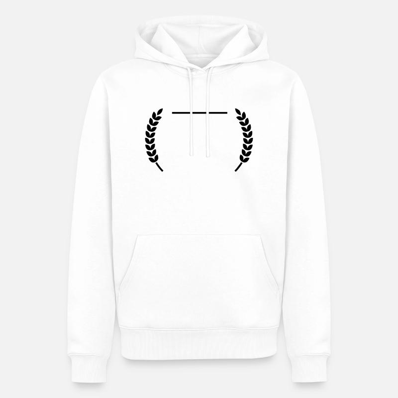 wappen kranz - Männer Premium Bio Hoodie - Weiß
